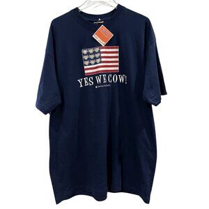 Switcher "Yes We Cow" Blue Short Sleeve T-Shirt Men's Size XL